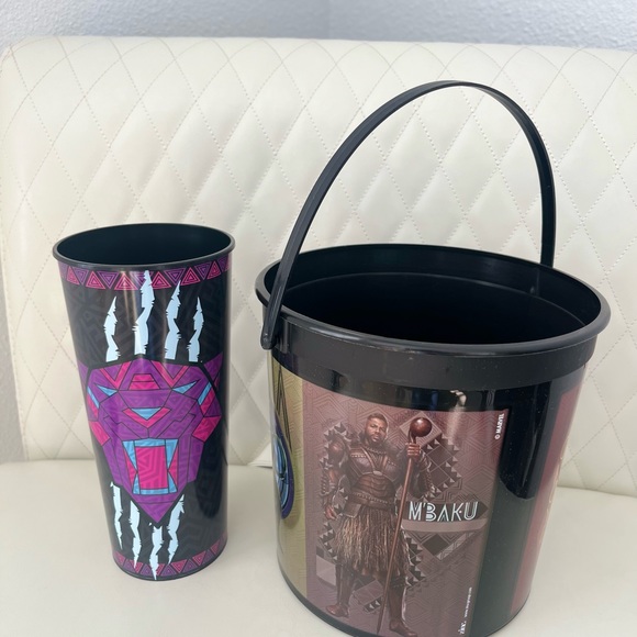 Dining Regal Black Panther Wakanda Forever Popcorn Bucket Drink Cup